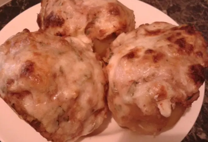 Májkrémmel töltött krumpli