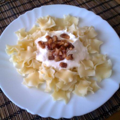 Túrós csusza sütőben