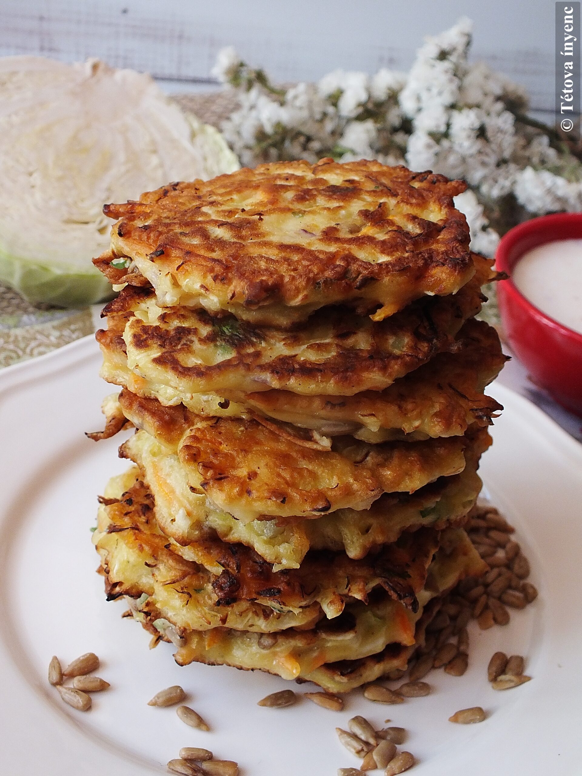 Káposztás palacsinta csípős joghurttal