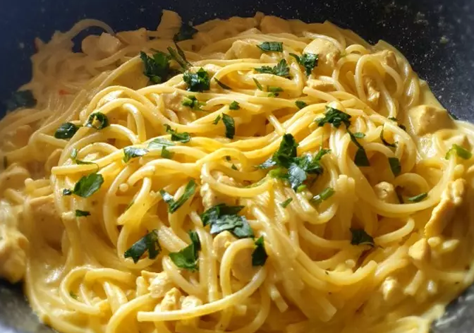 Tejszínes mustáros csirkemell