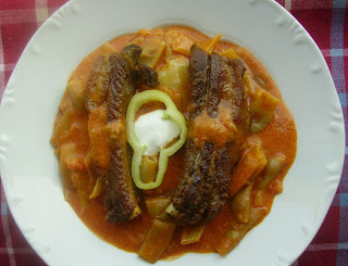 Sült oldalas palócosan