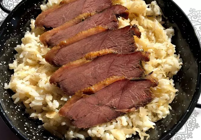 Libamell káposztás rizzsel