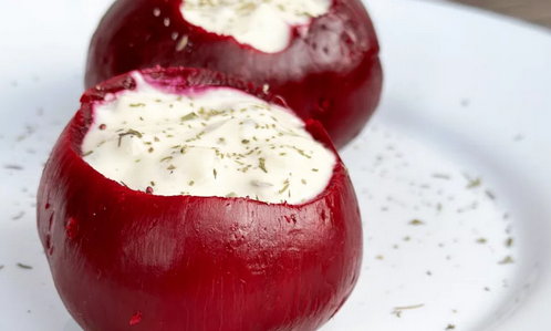 Snidlinges tojássalátával töltött cékla