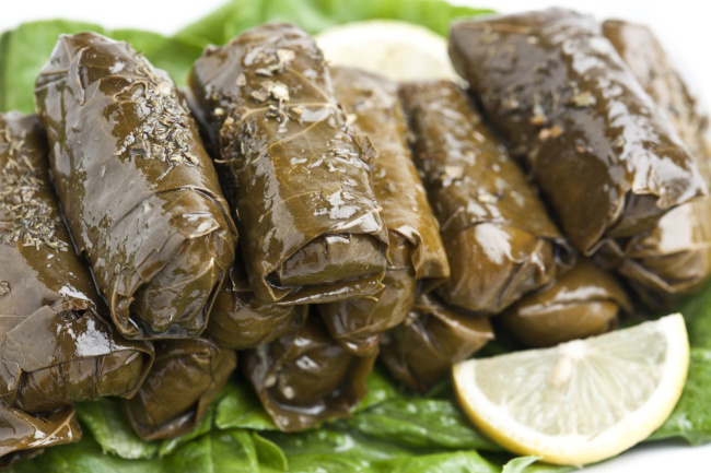 Dolmades, avagy darált hússal töltött szőlőlevél