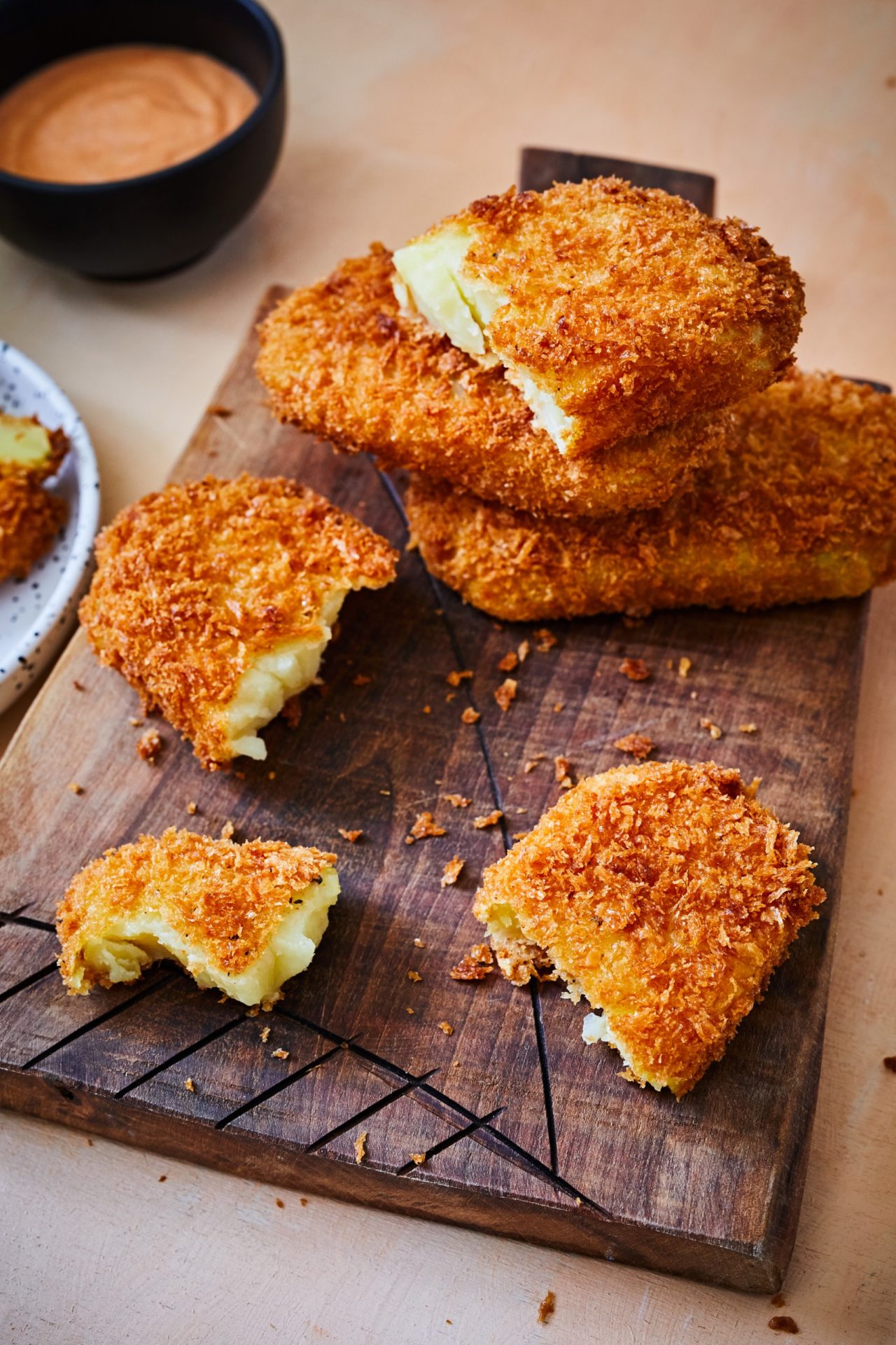 Rántott burgonya csípős szósszal