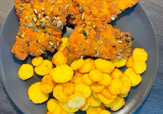 Tökmagos rántott hús