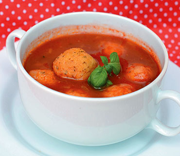 Túrógombócos paradicsomleves