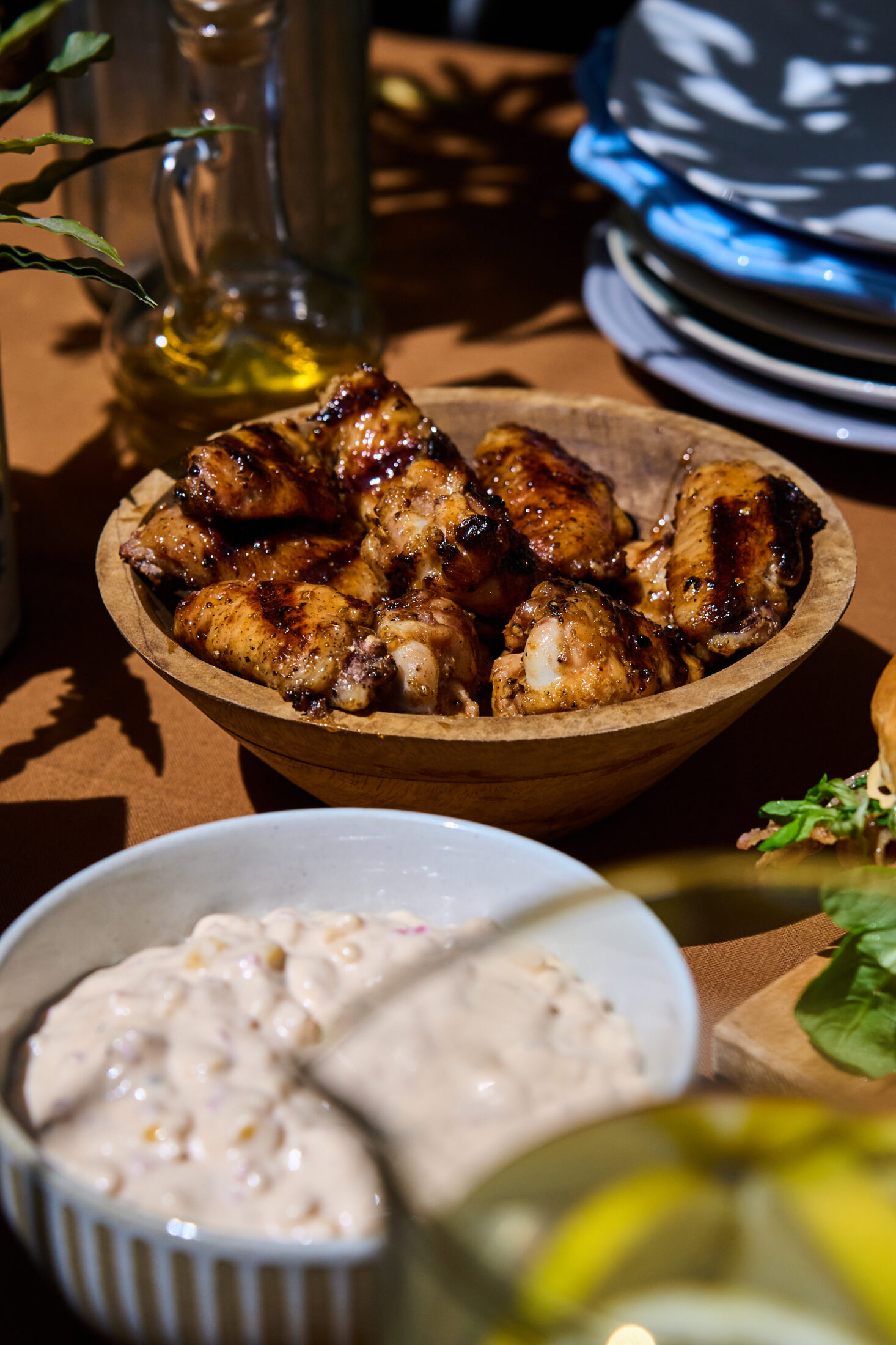 Mézes-mustáros grillezett csirkeszárny