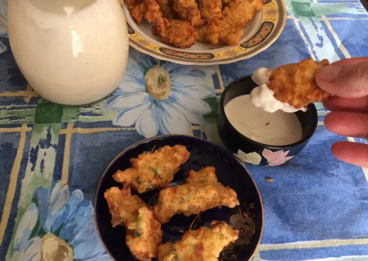 Zöldbabpuffancs tartármártással