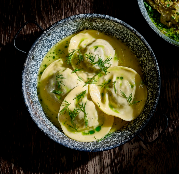Rókagombás ravioli